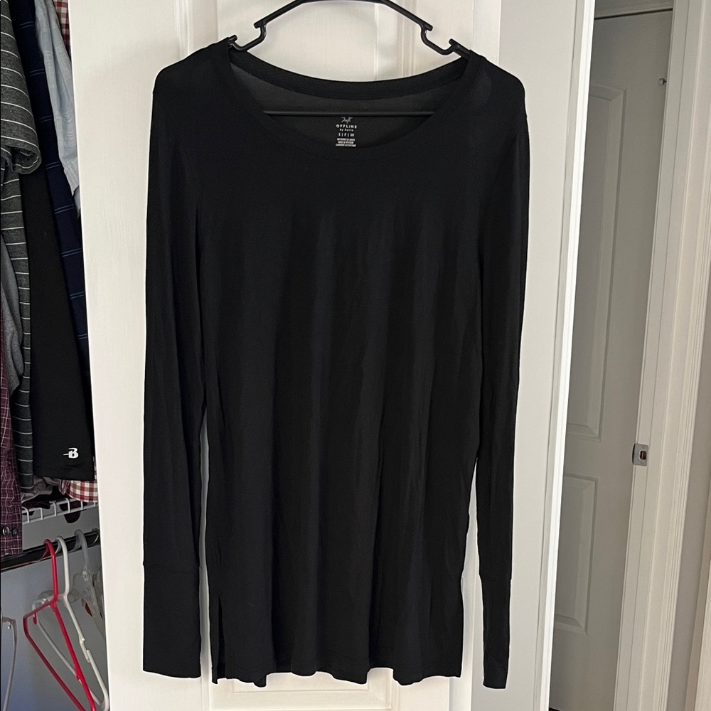 Aerie Black Long Sleeve Top